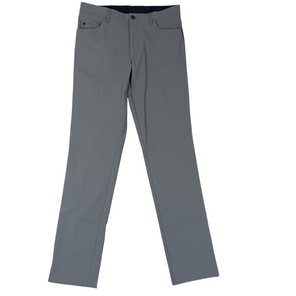 Adidas Golf Go-To 5 Pocket Pants Men 32X34 Gray Tapered Fit Stretch Summer UPF50 - Picture 3 of 11